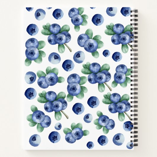 carnet aux bleuets (Dos)