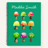 Carnet aux champignons colorés (Devant)