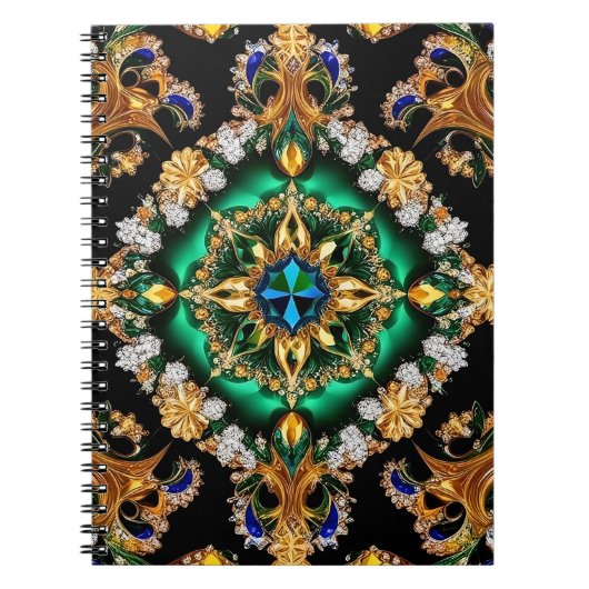 Carnet aux couleurs brésiliennes Conception abstra (Devant)