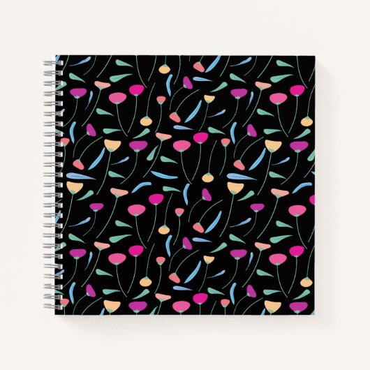 Carnet aux fleurs colorées (Devant)