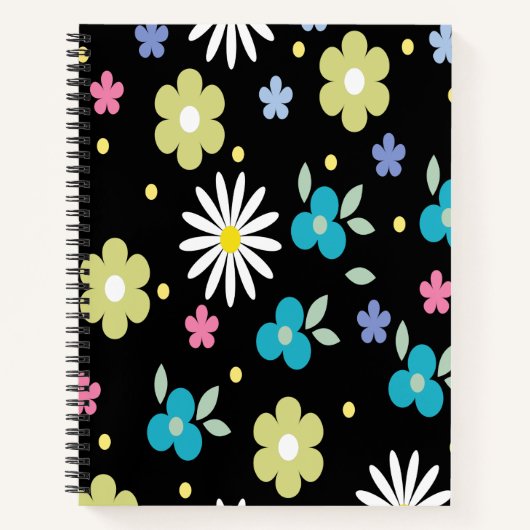 Carnet aux fleurs colorées (Devant)