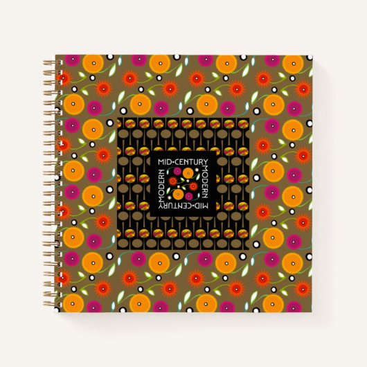 Carnet aux fleurs du milieu du siècle (Devant)