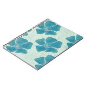 Carnet aux fleurs turquoise (Côté gauche)