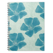 Carnet aux fleurs turquoise (Devant)