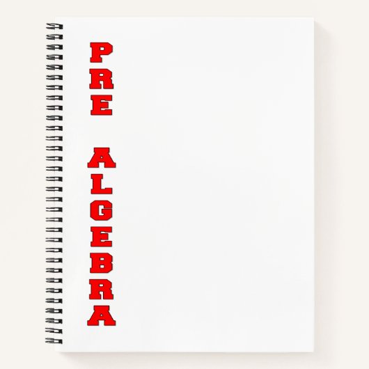 Carnet Avant algèbre (Devant)