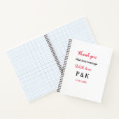 Carnet Avec amour ajoutez lettre nom de couple merci ajou (Intérieur)