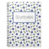 Carnet Avec Blueberries Et Nom De Texte Personnali (Devant)