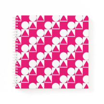 Carnet avec cercle, triangle et Motif Carré