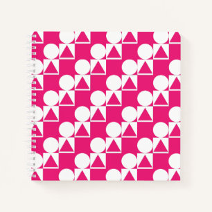 Carnet avec cercle, triangle et Motif Carré