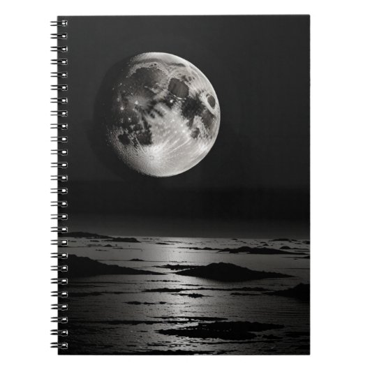 Carnet avec conception lunaire de réflexion - B & (Devant)