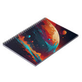 Carnet avec Cosmic Planet Design - Art Spatial (Côté gauche)