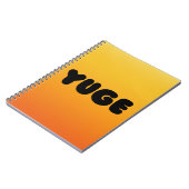 CARNET AVEC COUVERTURE DE DESIGN YUGE (Côté gauche)