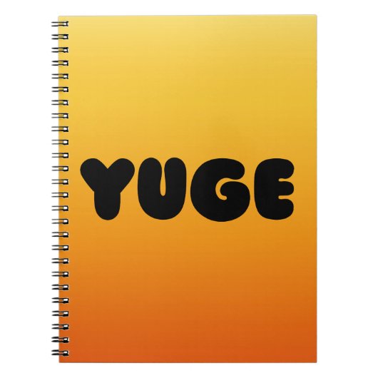 CARNET AVEC COUVERTURE DE DESIGN YUGE (Devant)