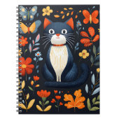 Carnet avec couverture d'impression pour chat mign (Devant)