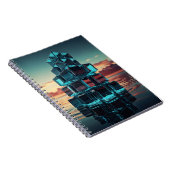 Carnet avec Cube de verre Pyramide - Coucher de so (Côté Droit)