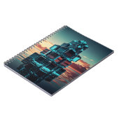 Carnet avec Cube de verre Pyramide - Coucher de so (Côté gauche)