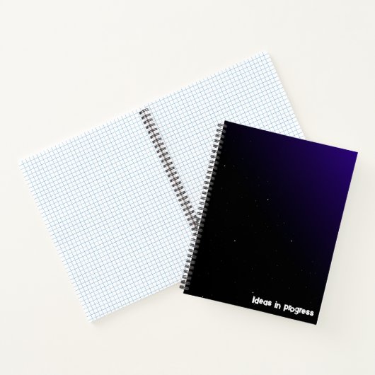 Carnet Avec Dégradé Violet Et Motif Espace (Intérieur)