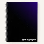 Carnet Avec Dégradé Violet Et Motif Espace (Devant)