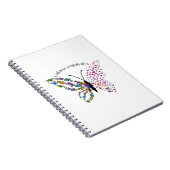 Carnet avec des ailes courageuses, elle vole (Côté Droit)