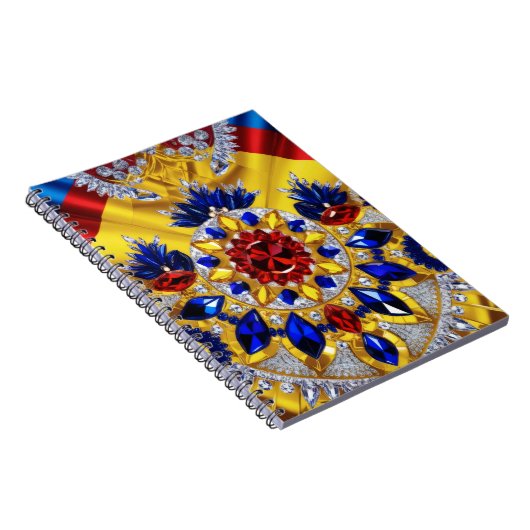 Carnet avec des couleurs roumaines Conception abst (Côté Droit)