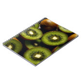 Carnet avec design de fruits Kiwi - Vert vif (Côté gauche)