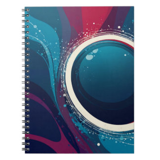 Carnet avec design de spirale cosmique - Bleu Abst