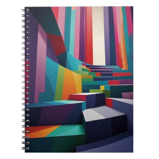 Carnet avec design d'escalier dynamique (Devant)