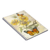 Carnet Avec Dieu des tournesols et des papillons (Côté Droit)