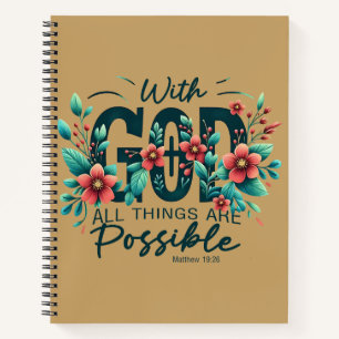 Carnet Avec Dieu, toutes choses sont possibles   Chrétien