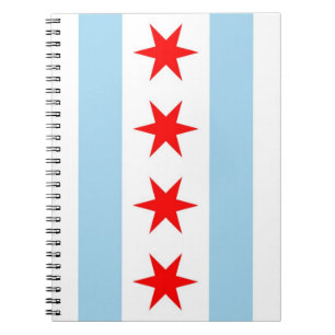 Carnet avec drapeau de Chicago, Illinois State