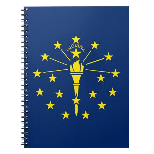 Carnet avec drapeau de l'état de l'Indiana (Devant)