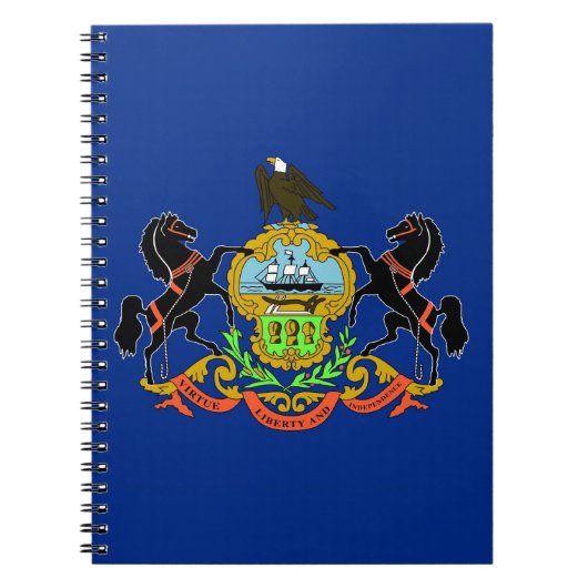 Carnet avec drapeau de l'État de Pennsylvanie (Devant)