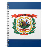 Carnet avec drapeau de l'État de Virginie-Occident (Devant)