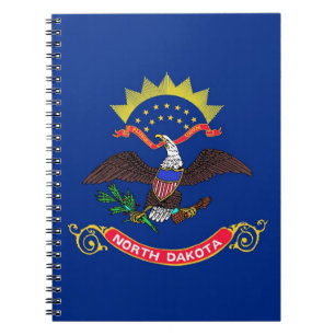 Carnet avec drapeau de l'État du Dakota du Nord