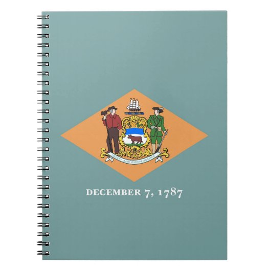 Carnet avec drapeau de l'État du Delaware (Devant)
