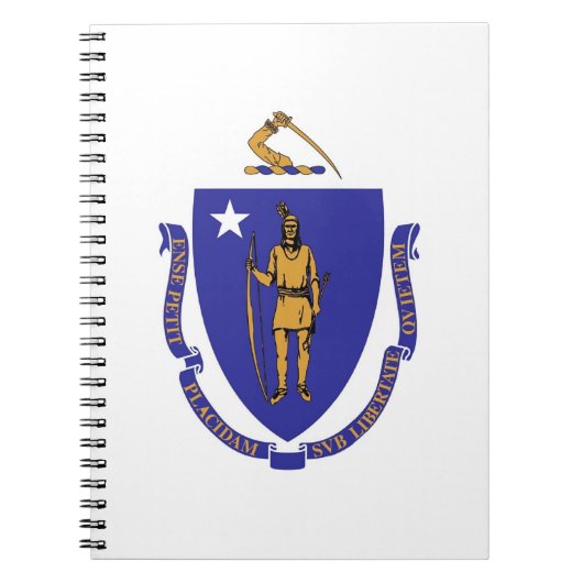 Carnet avec drapeau de l'Etat du Massachusetts (Devant)