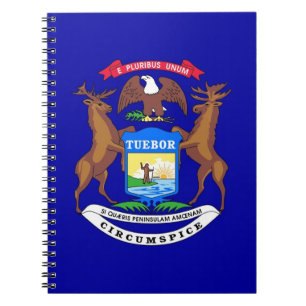 Carnet avec drapeau de l'État du Michigan