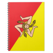Carnet avec Drapeau de Sicile, Italie (Devant)