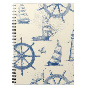 Carnet avec éléments marins