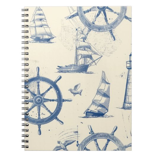 Carnet avec éléments marins (Devant)