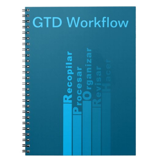 Carnet avec flux de travail GTD (Devant)
