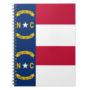 Carnet avec le drapeau de l'État de Caroline du No