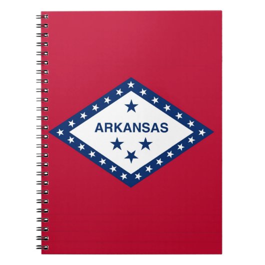 Carnet avec le drapeau de l'État de l'Arkansas (Devant)