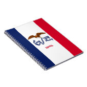 Carnet avec le drapeau de l'État de l'Iowa (Côté Droit)
