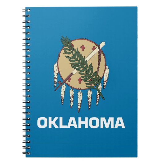 Carnet avec le drapeau de l'État de l'Oklahoma (Devant)