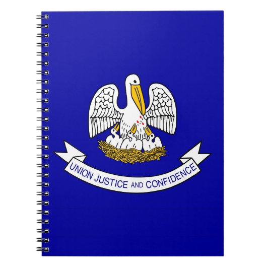 Carnet avec le drapeau de l'État de Louisiane (Devant)