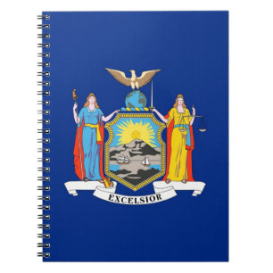 Carnet avec le drapeau de l'État de New York