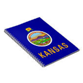 Carnet avec le drapeau de l'État du Kansas (Côté Droit)