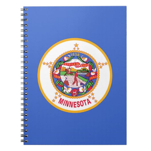 Carnet avec le drapeau de l'État du Minnesota (Devant)
