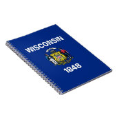 Carnet avec le drapeau de l'État du Wisconsin (Côté Droit)